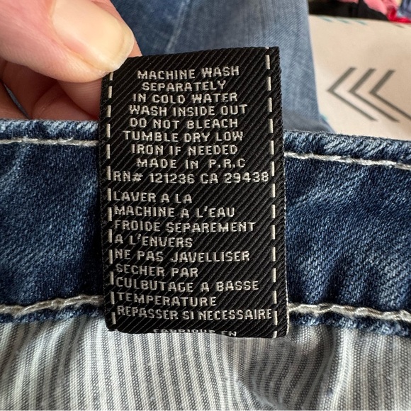 Anoname Heavy Stitch Rhinestone Bling Heidi Bermuda Shorts - Picture 8 of 8